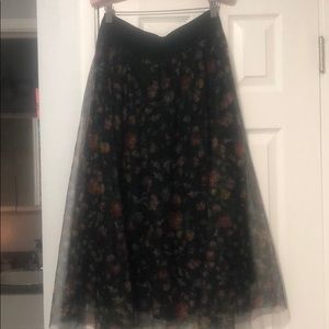 H&M pleated midi skirt